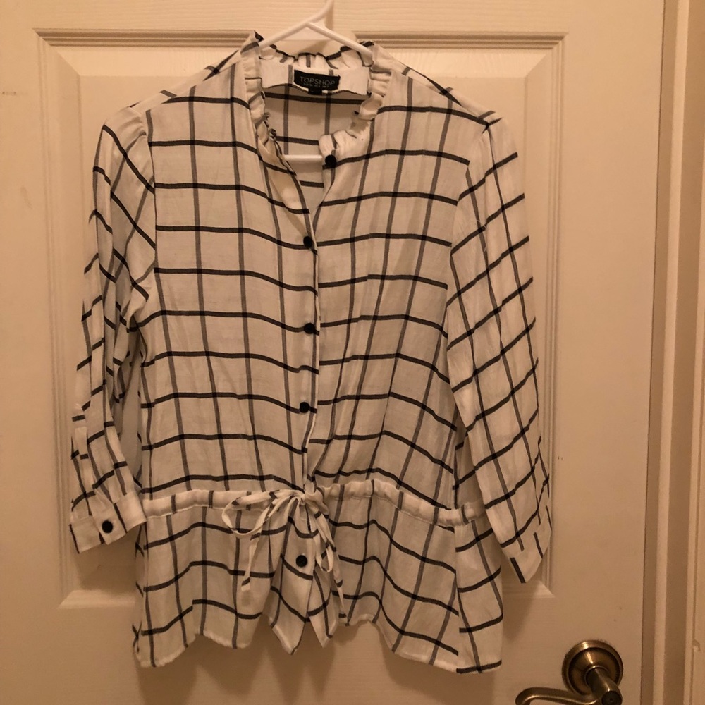 Topshop plaid top